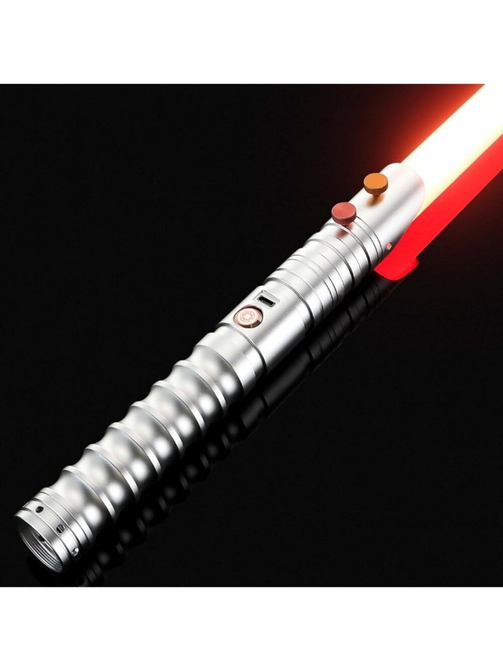 Upgrade Motion Control Dueling Lightsaber with 16 Sound Effects & Colors - Metal
